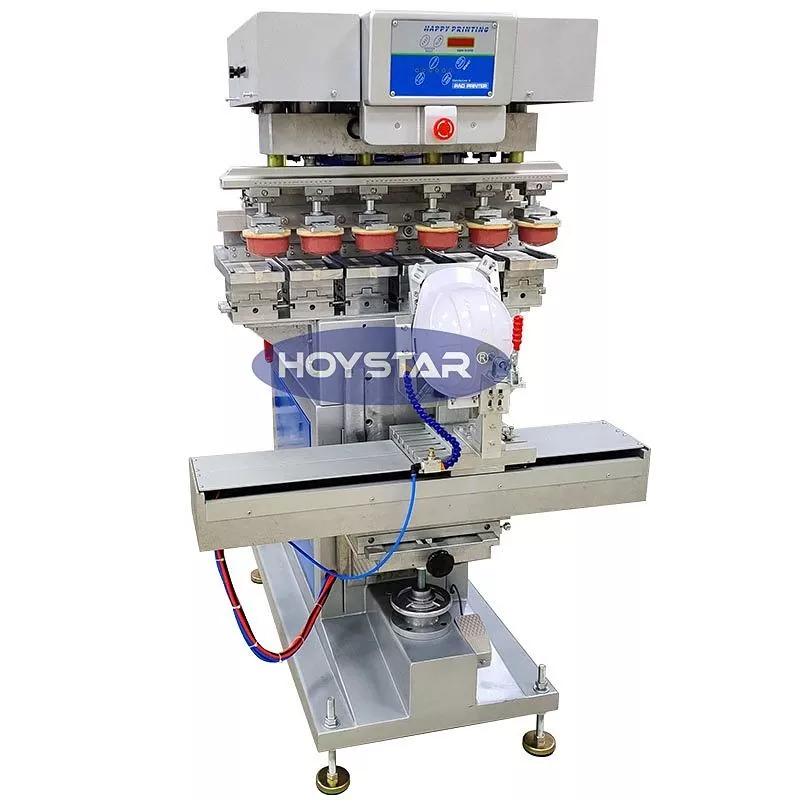 6 Color Safety Helmet Pad Printing Machine
